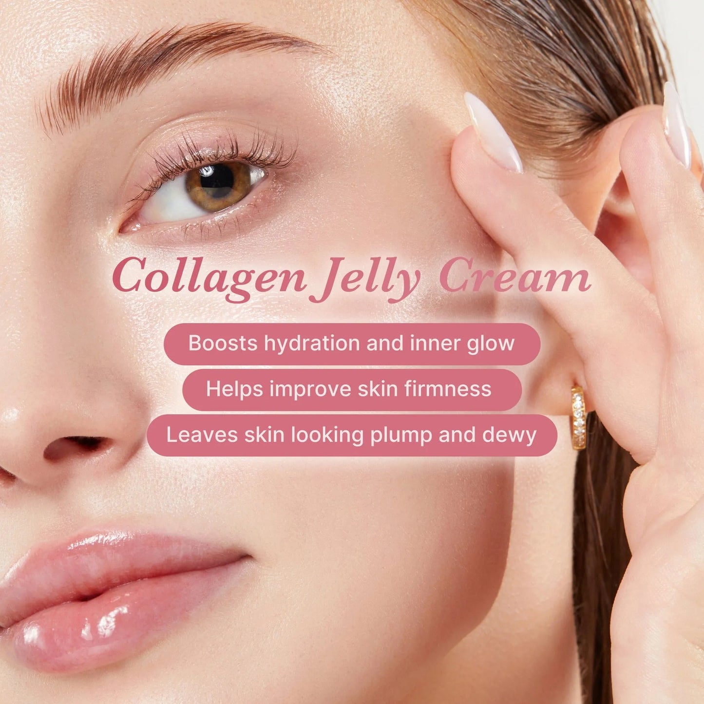 Collagen Niacinamide Jelly Cream (Hydrolyzed Collagen + Niacinamide) Instant Glow Booster l Facial Moisturizer